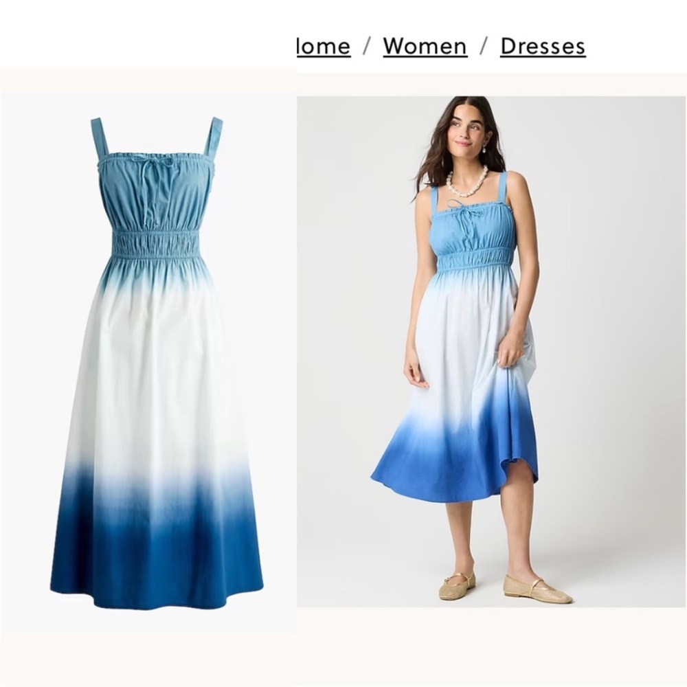 J. Crew Factory blue ombré dress medium